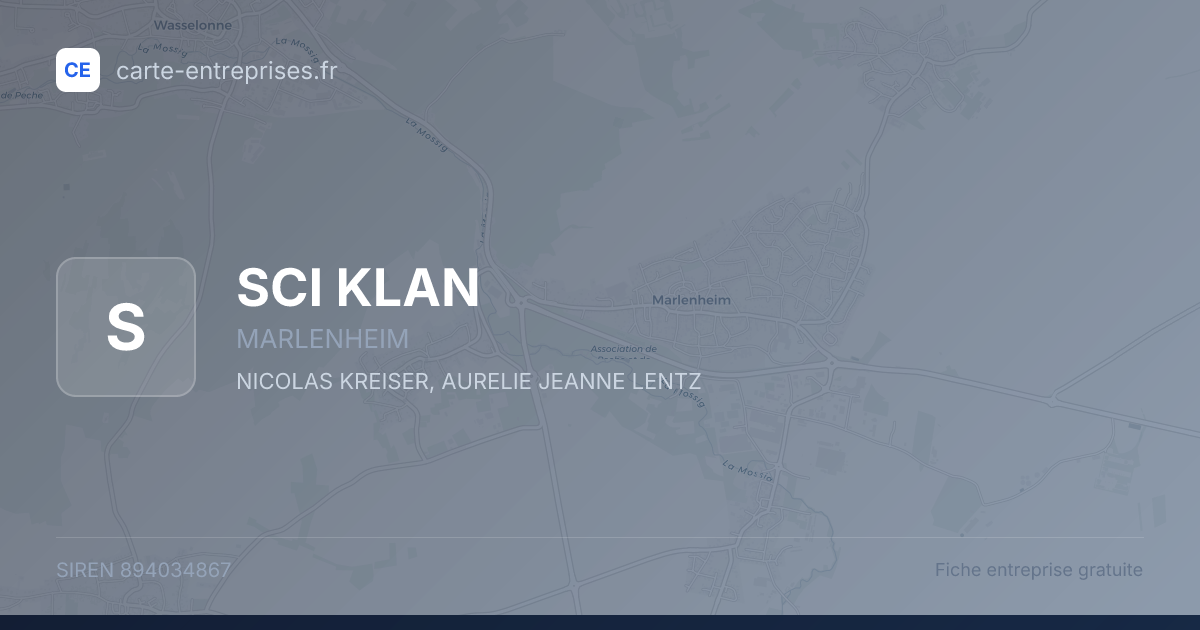 SCI KLAN — 894034867 — fiche entreprise