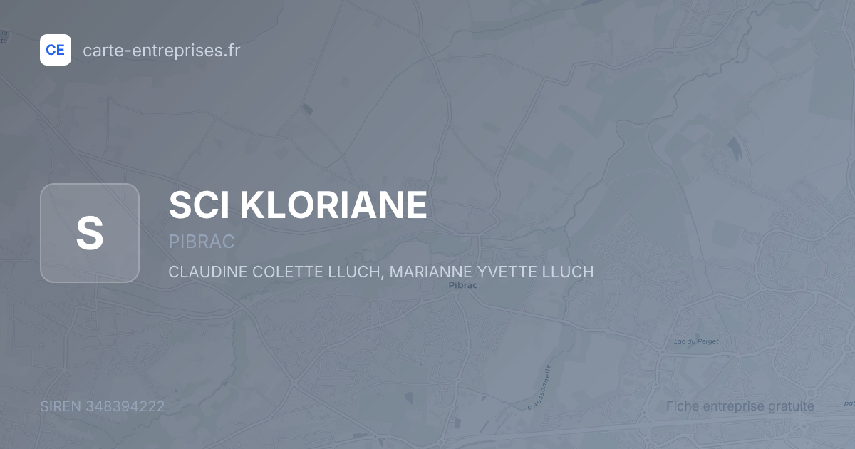 SCI KLORIANE — 348394222 — fiche entreprise
