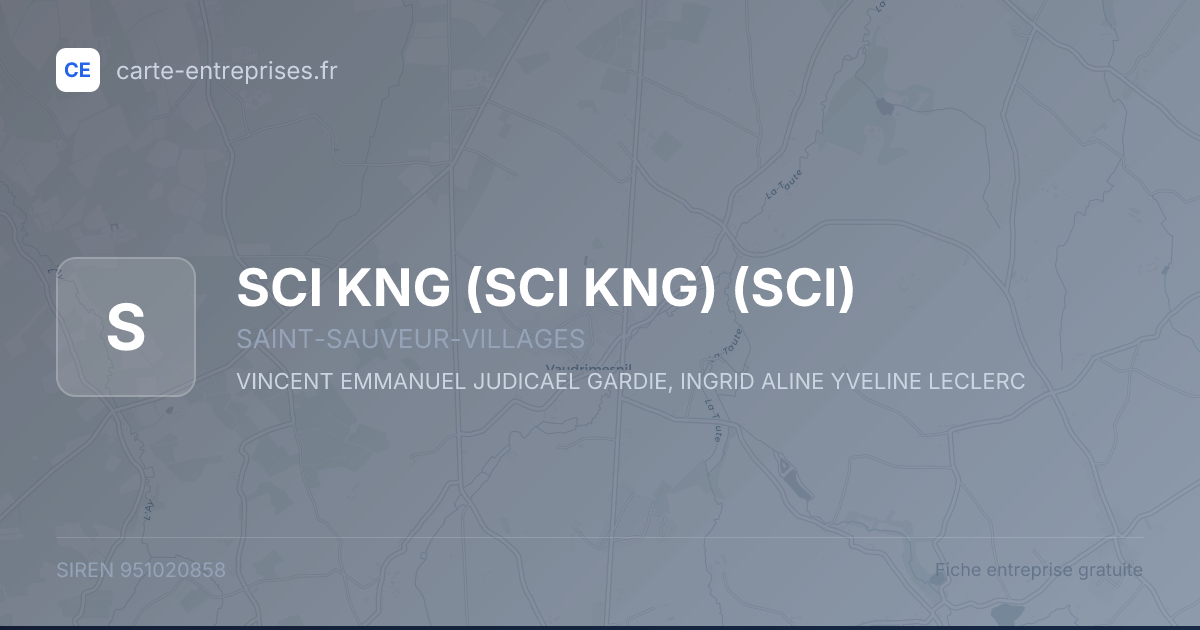 SCI KNG (SCI KNG) (SCI) — 951020858 — fiche entreprise