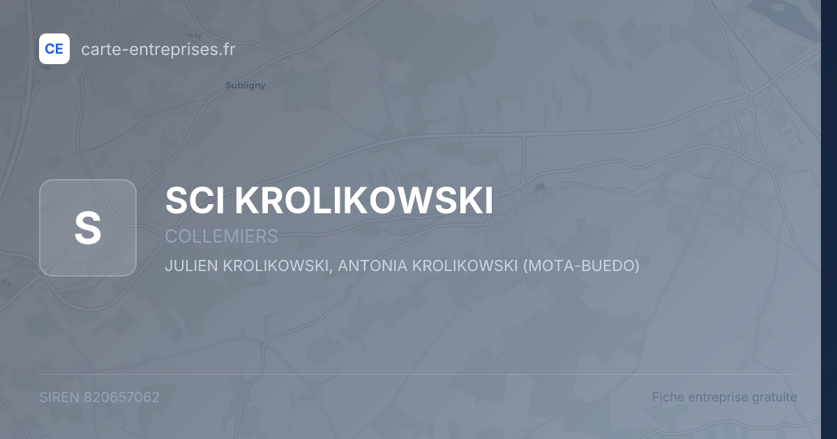 SCI KROLIKOWSKI — 820657062 — fiche entreprise