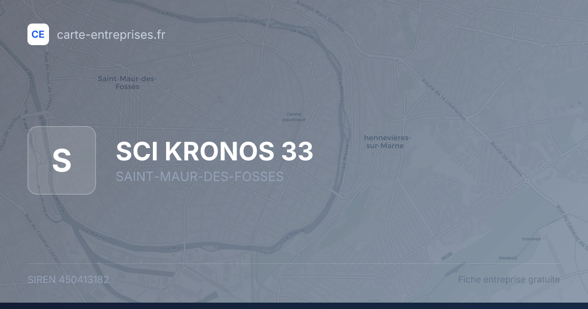 SCI KRONOS 33 — 450413182 — fiche entreprise