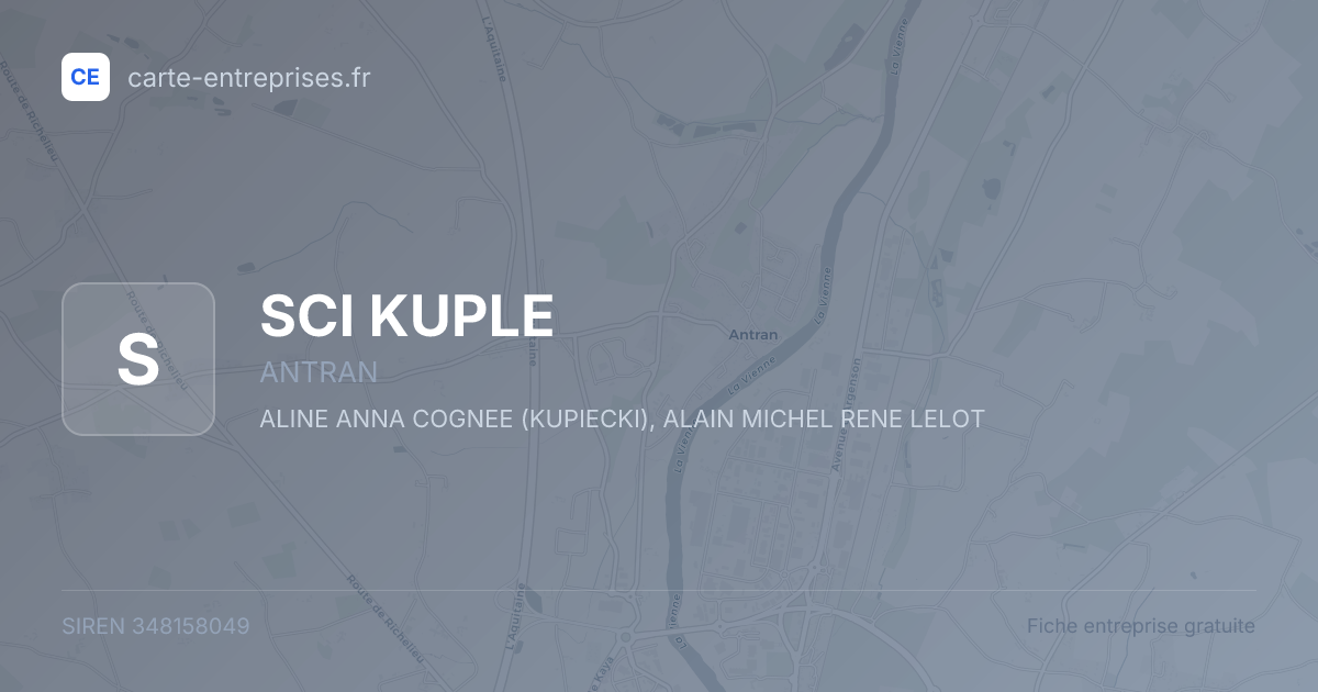 SCI KUPLE — 348158049 — fiche entreprise