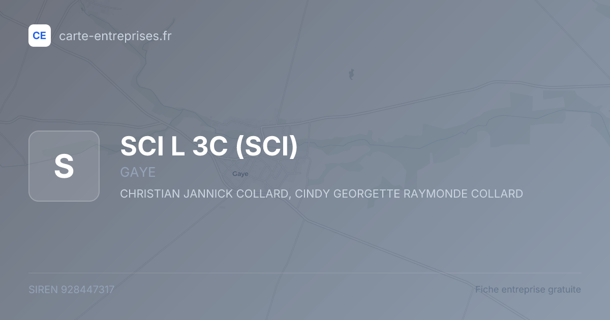 SCI L 3C (SCI) — 928447317 — fiche entreprise