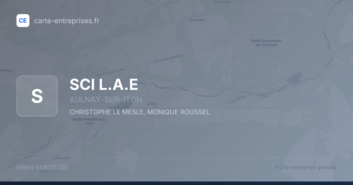SCI L.A.E — 948025705 — fiche entreprise