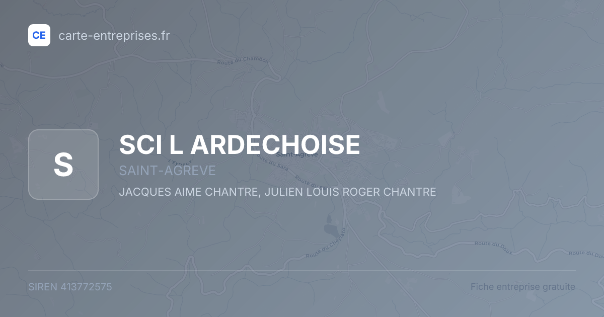 SCI L ARDECHOISE — 413772575 — fiche entreprise