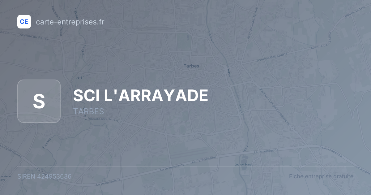 SCI L'ARRAYADE — 424953636 — fiche entreprise