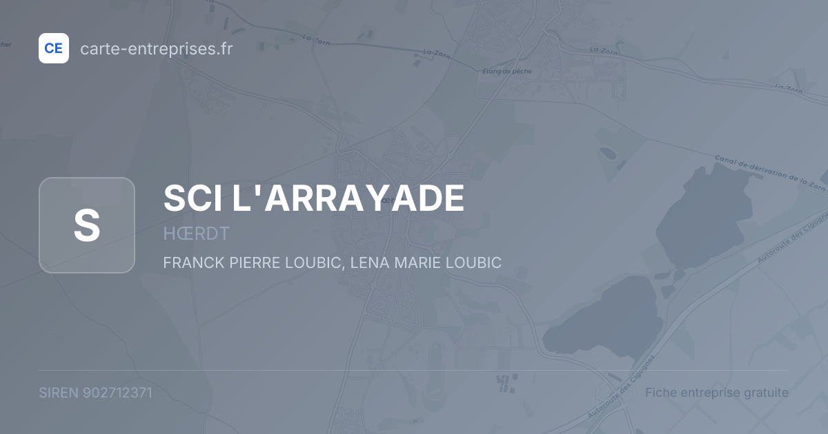 SCI L'ARRAYADE — 902712371 — fiche entreprise