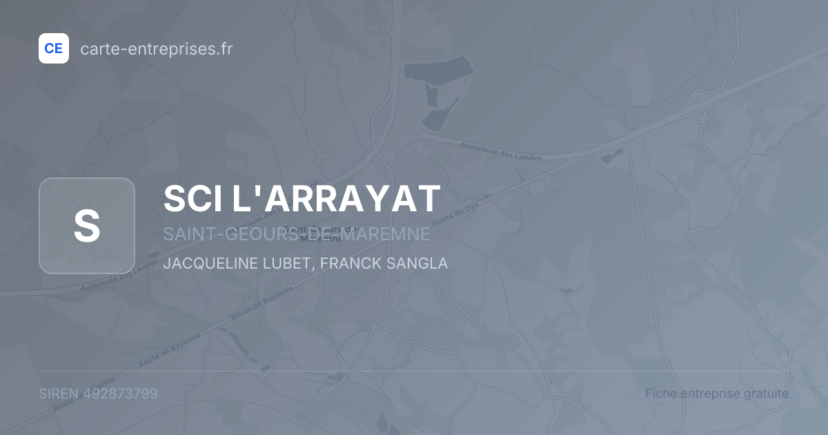 SCI L'ARRAYAT — 492873799 — fiche entreprise