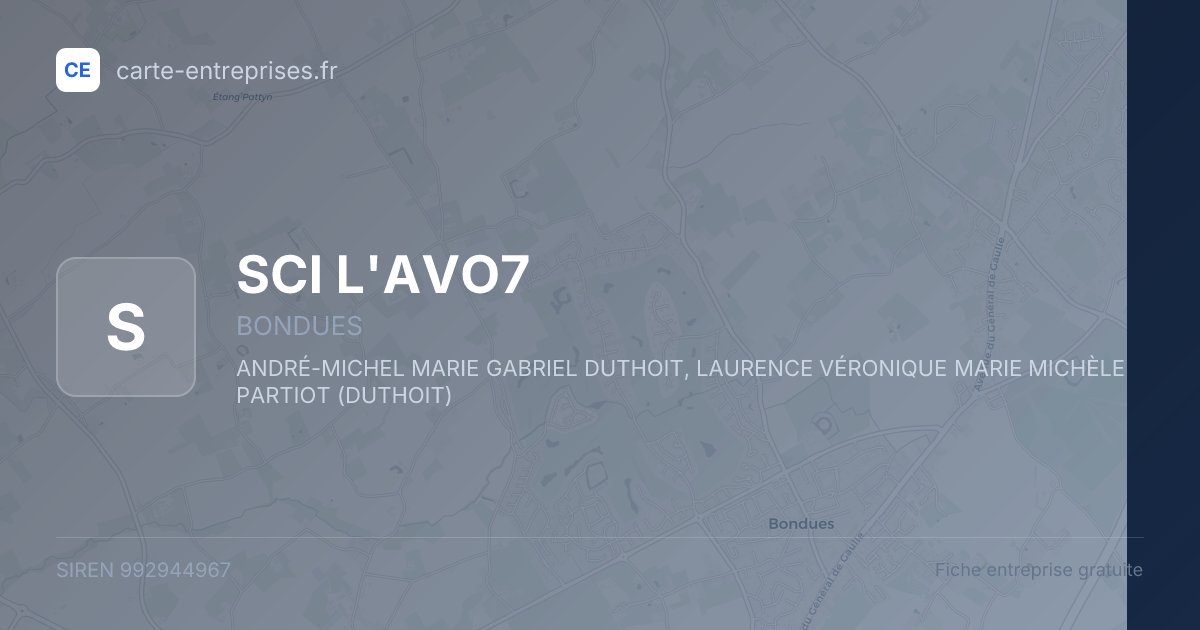 SCI L'AVO7 — 992944967 — fiche entreprise