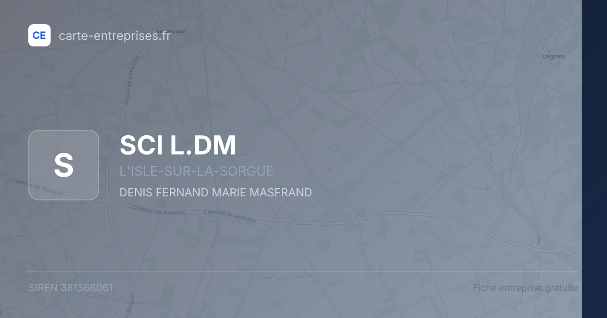 SCI L.DM — 381366061 — fiche entreprise