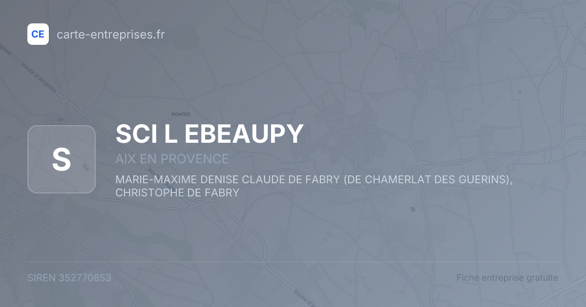 SCI L EBEAUPY — 352770853 — fiche entreprise