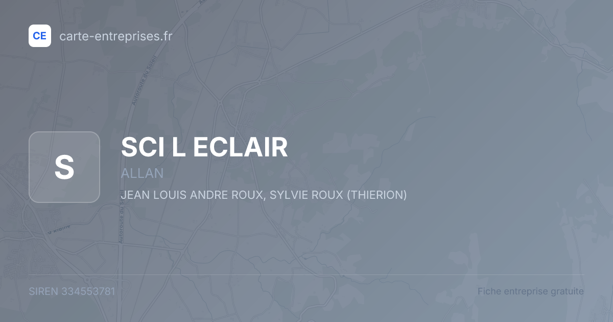 SCI L ECLAIR — 334553781 — fiche entreprise