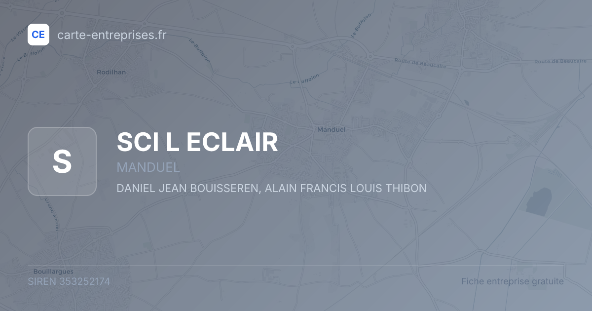 SCI L ECLAIR — 353252174 — fiche entreprise