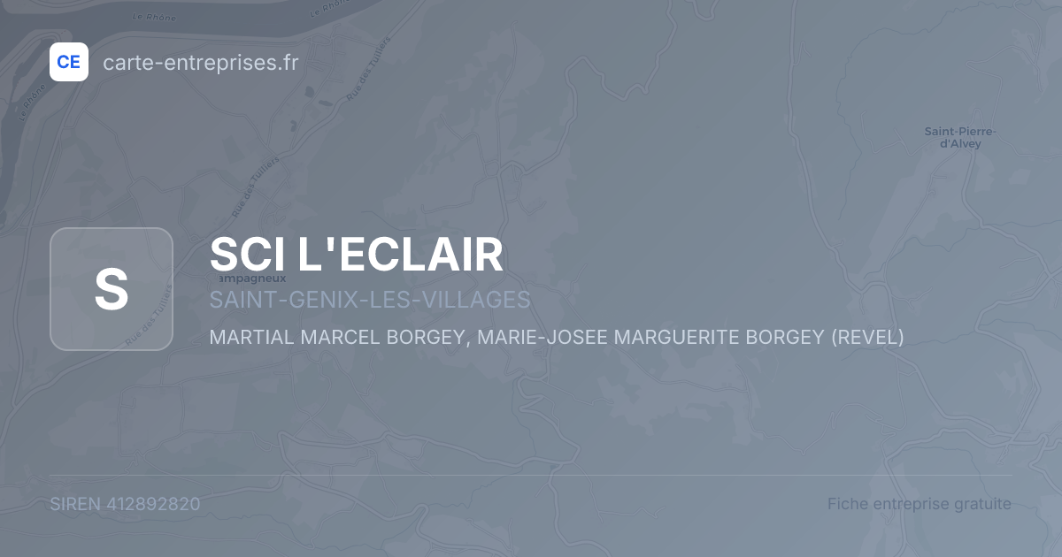 SCI L'ECLAIR — 412892820 — fiche entreprise