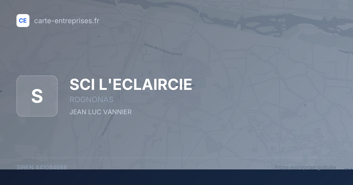 SCI L'ECLAIRCIE — 441084688 — fiche entreprise
