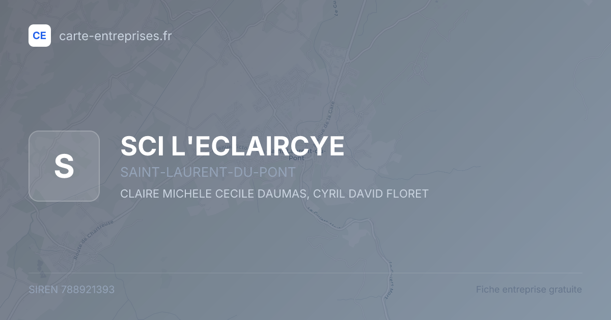 SCI L'ECLAIRCYE — 788921393 — fiche entreprise