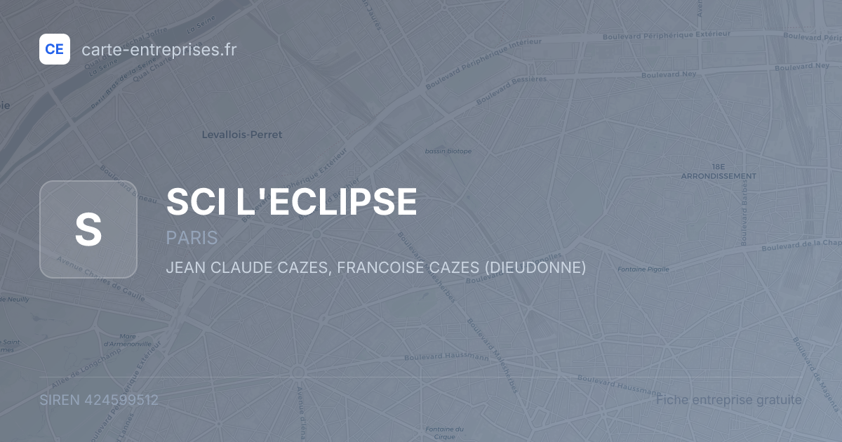 SCI L'ECLIPSE — 424599512 — fiche entreprise