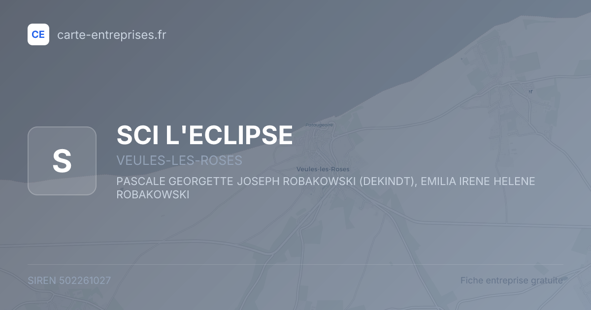 SCI L'ECLIPSE — 502261027 — fiche entreprise