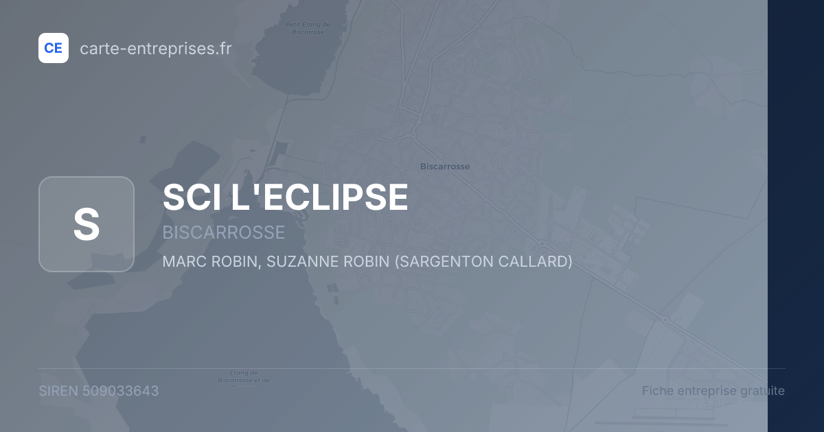 SCI L'ECLIPSE — 509033643 — fiche entreprise