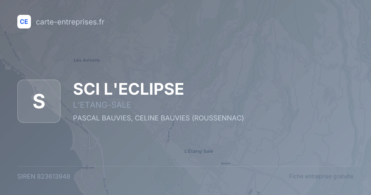 SCI L'ECLIPSE — 823613948 — fiche entreprise