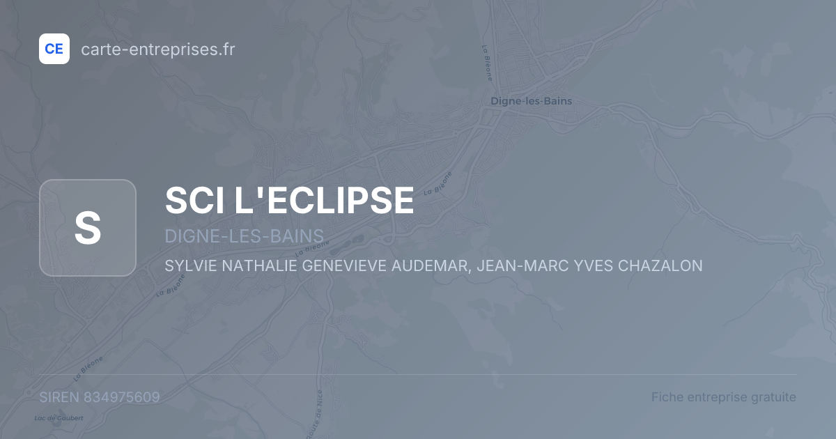 SCI L'ECLIPSE — 834975609 — fiche entreprise