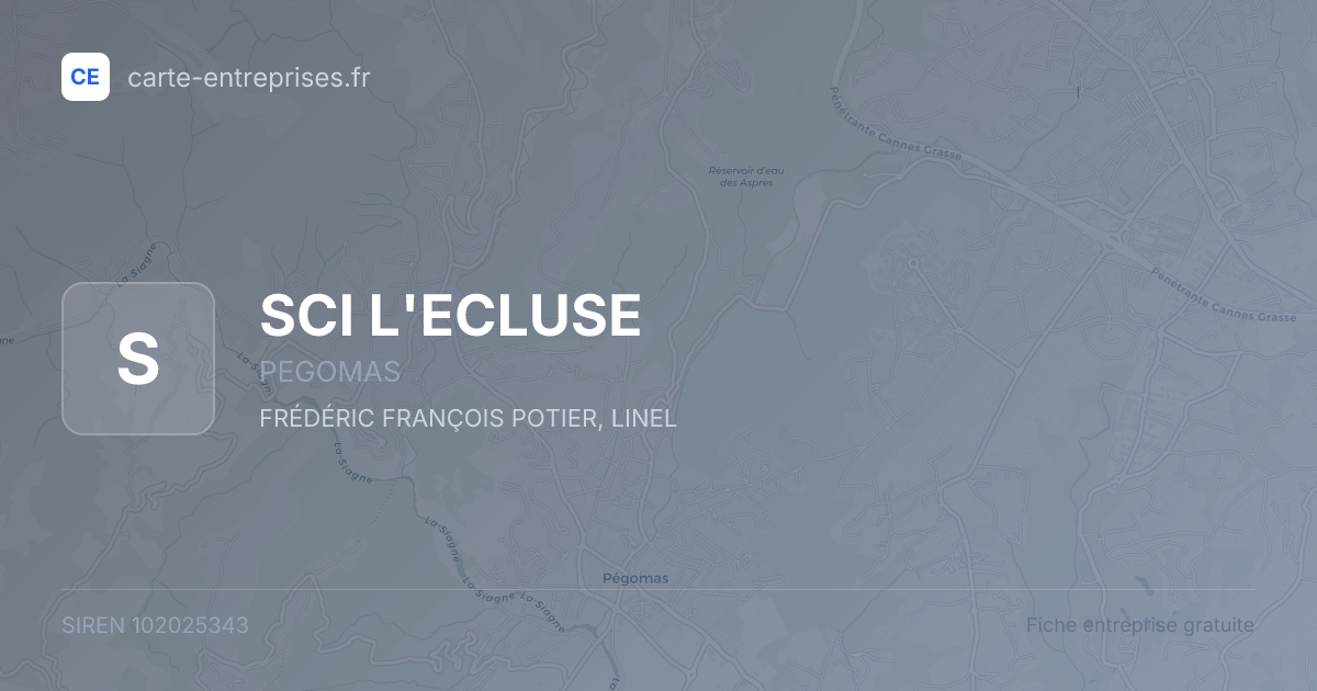SCI L'ECLUSE — 102025343 — fiche entreprise