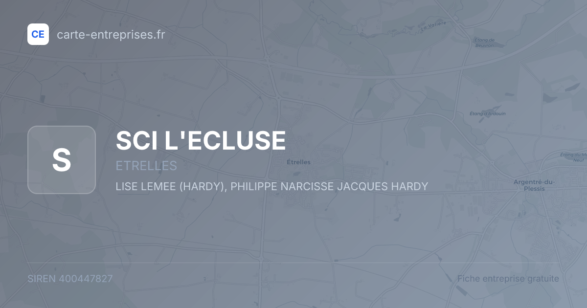 SCI L'ECLUSE — 400447827 — fiche entreprise