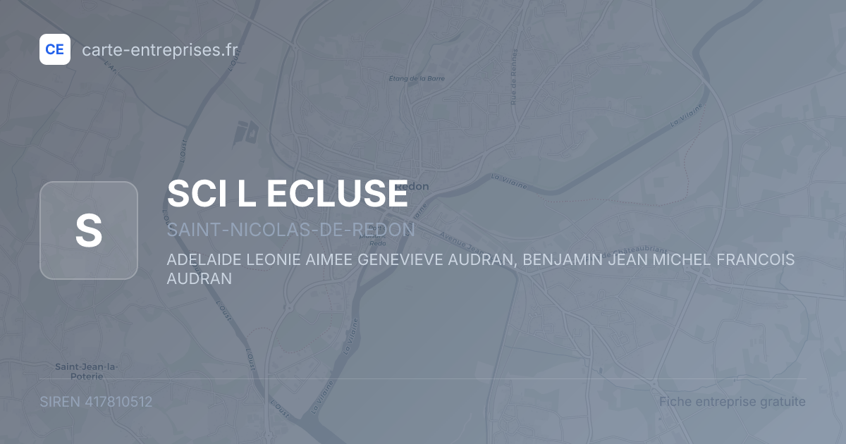 SCI L ECLUSE — 417810512 — fiche entreprise