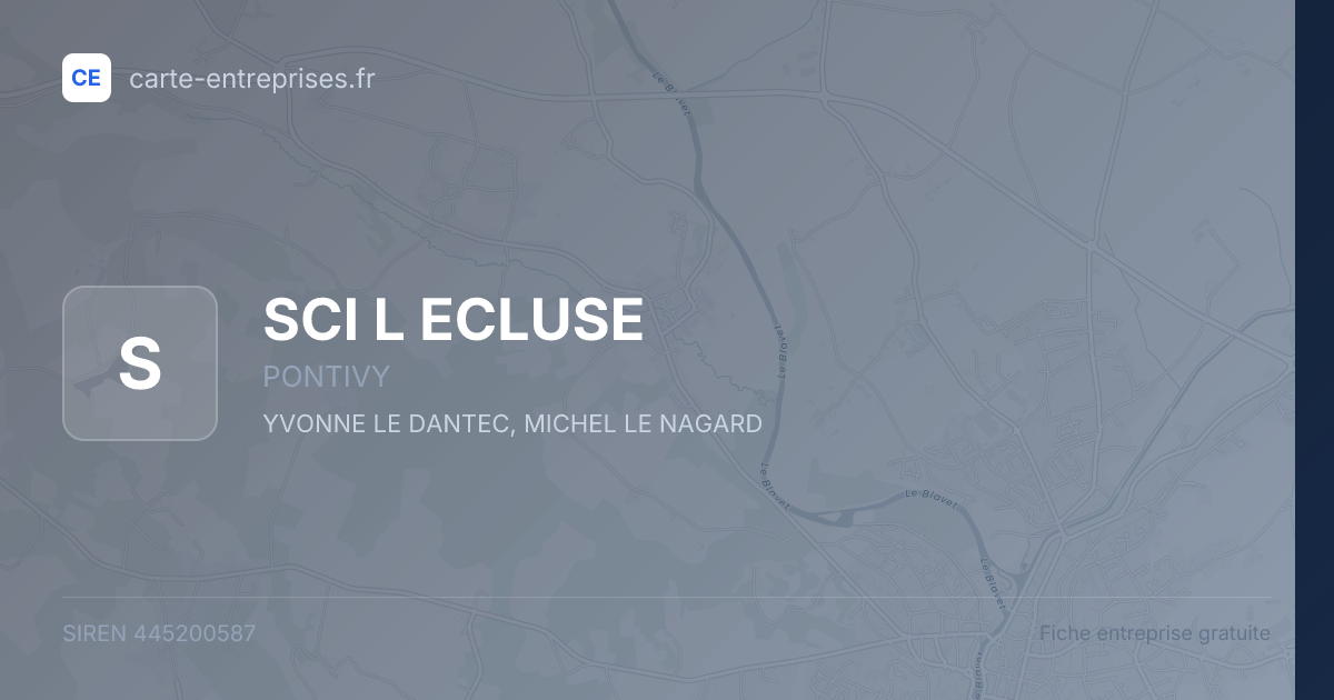 SCI L ECLUSE — 445200587 — fiche entreprise