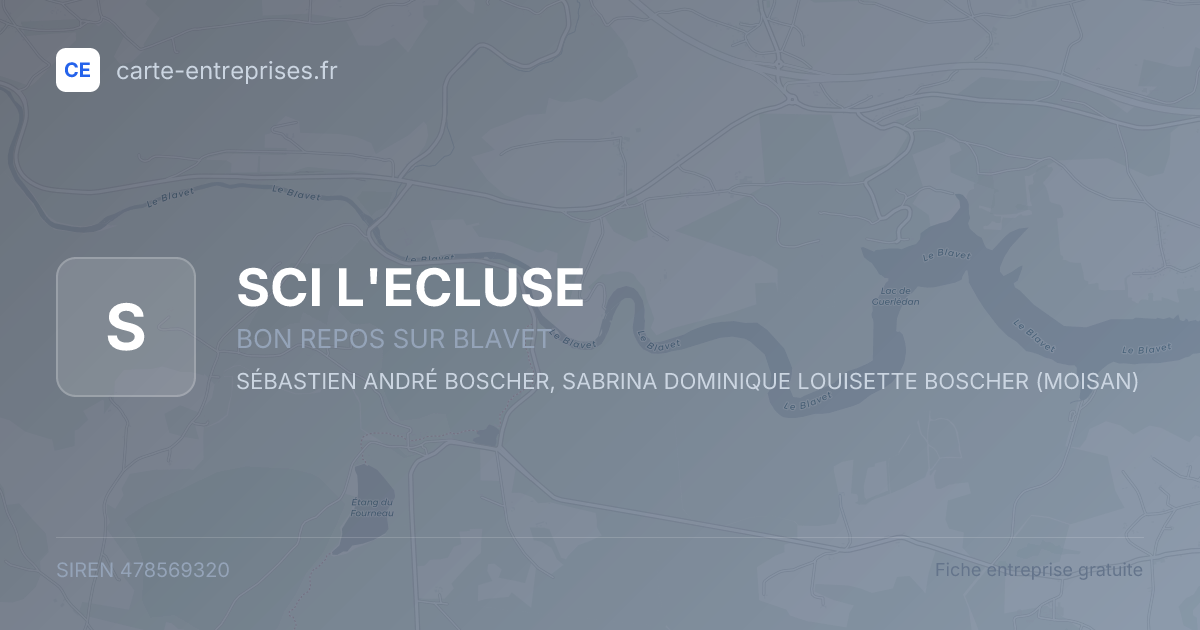 SCI L'ECLUSE — 478569320 — fiche entreprise