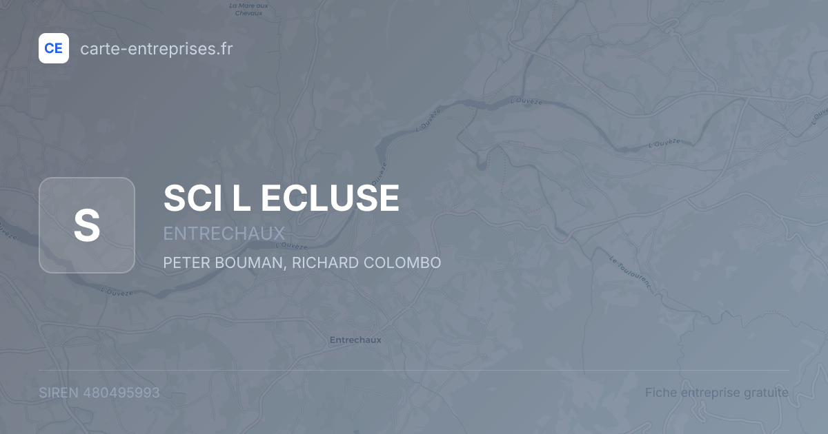 SCI L ECLUSE — 480495993 — fiche entreprise