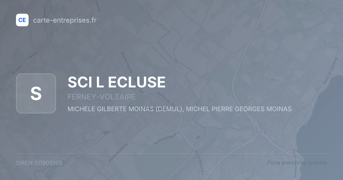 SCI L ECLUSE — 511901068 — fiche entreprise