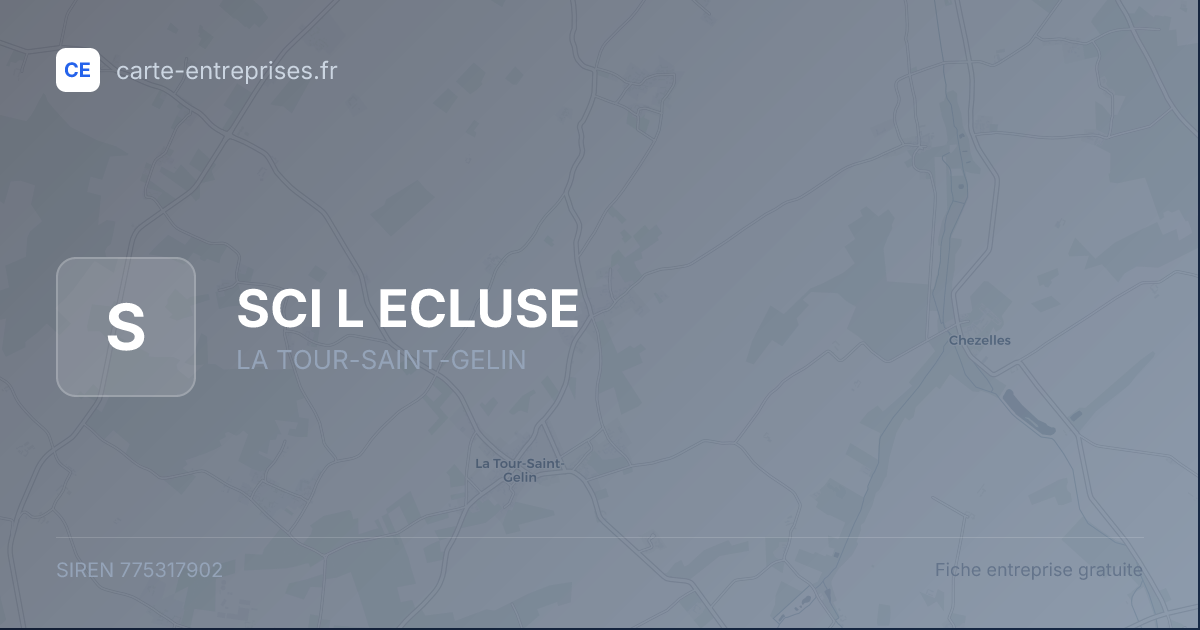 SCI L ECLUSE — 775317902 — fiche entreprise