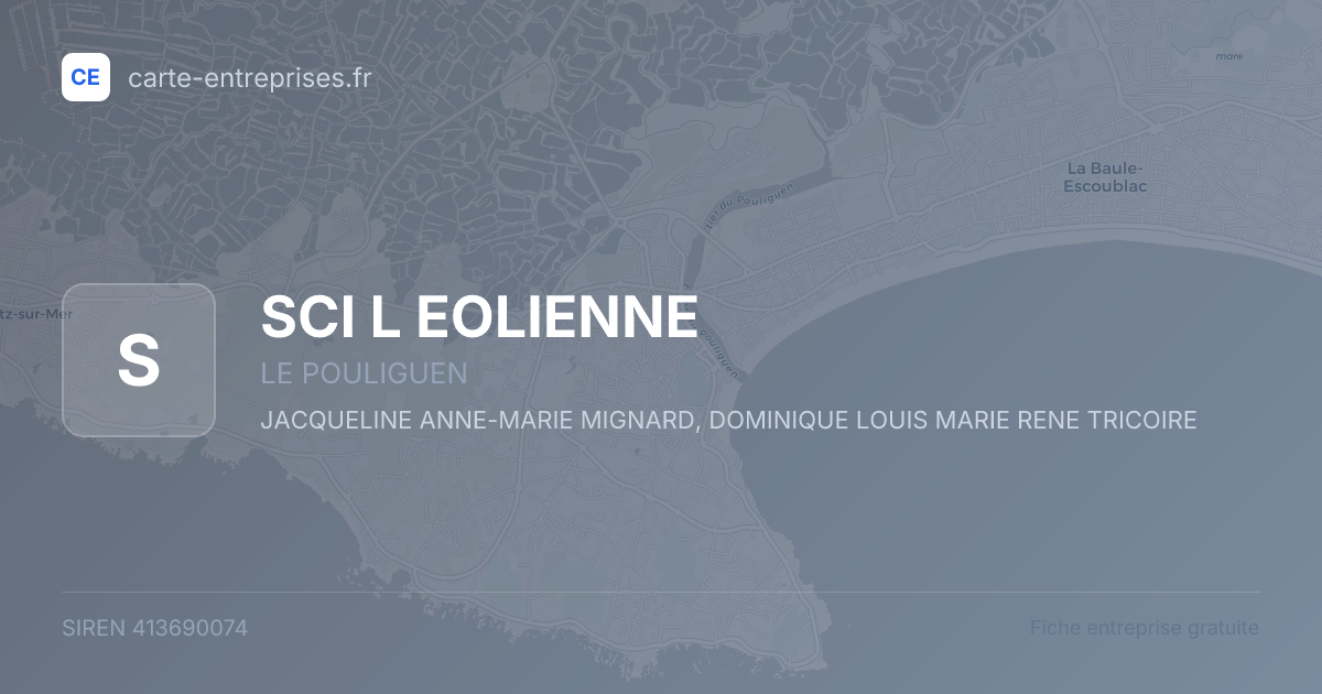 SCI L EOLIENNE — 413690074 — fiche entreprise