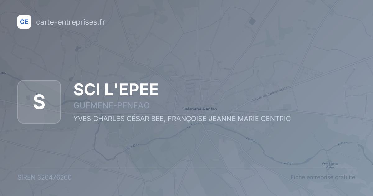 SCI L'EPEE — 320476260 — fiche entreprise