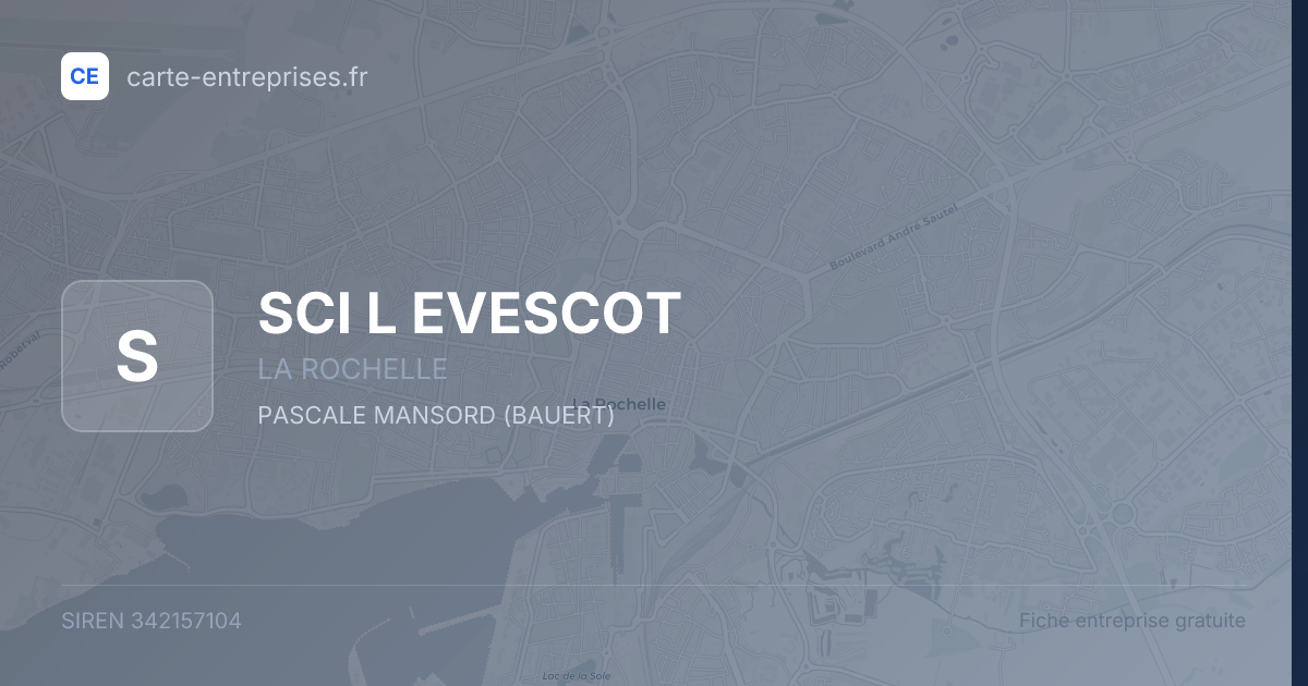 SCI L EVESCOT — 342157104 — fiche entreprise