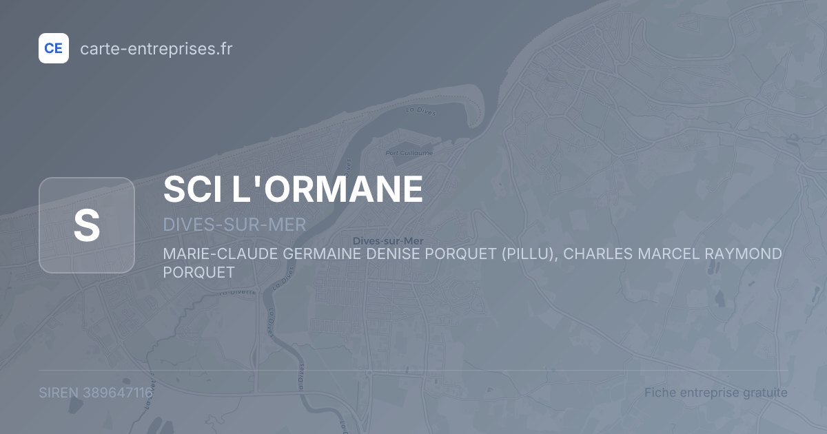 SCI L'ORMANE — 389647116 — fiche entreprise
