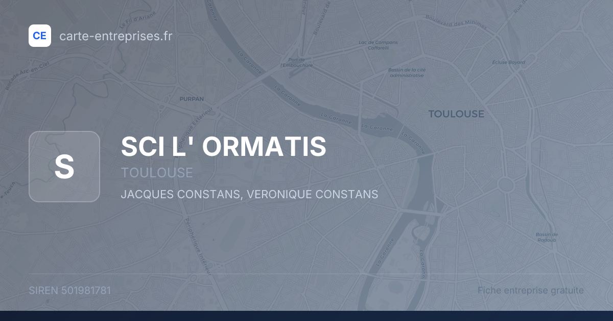 SCI L' ORMATIS — 501981781 — fiche entreprise