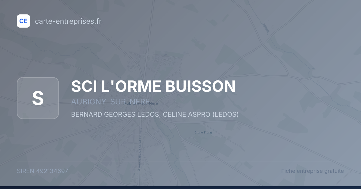 SCI L'ORME BUISSON — 492134697 — fiche entreprise