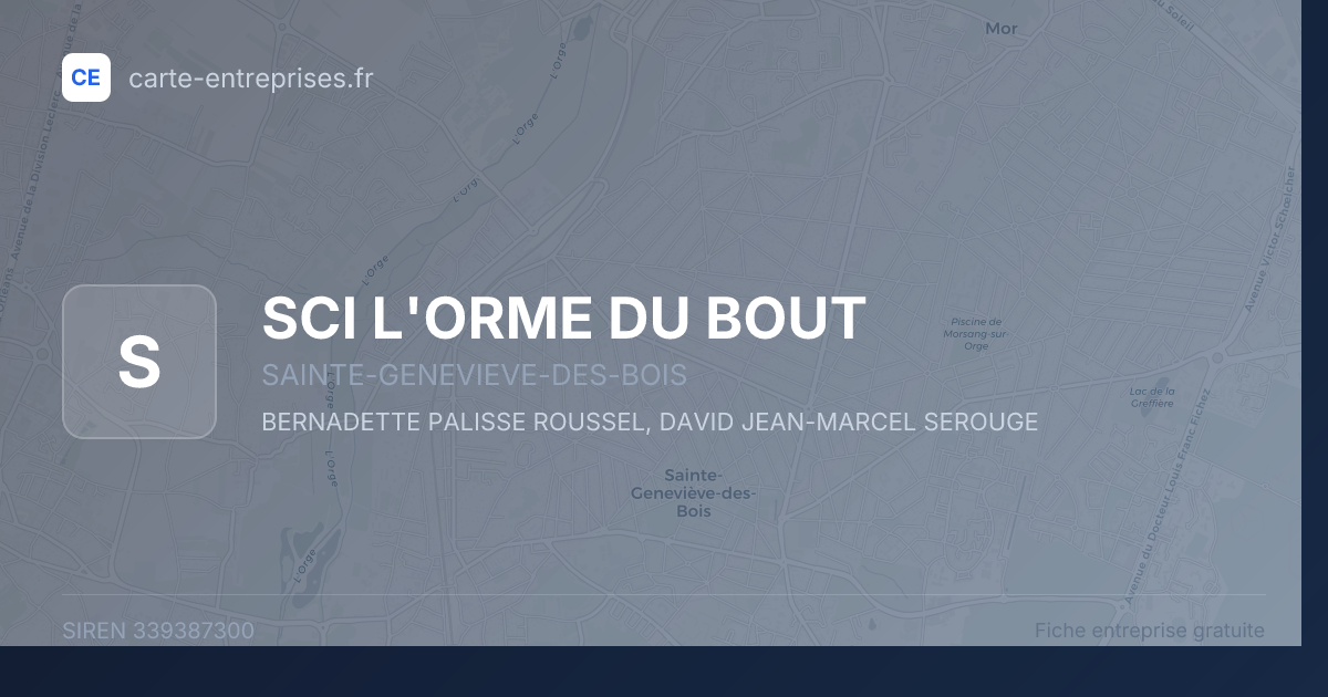 SCI L'ORME DU BOUT — 339387300 — fiche entreprise