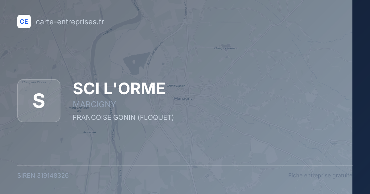 SCI L'ORME — 319148326 — fiche entreprise