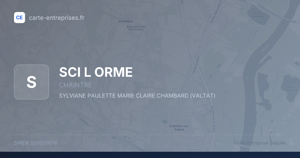 SCI L ORME — 337800676 — fiche entreprise