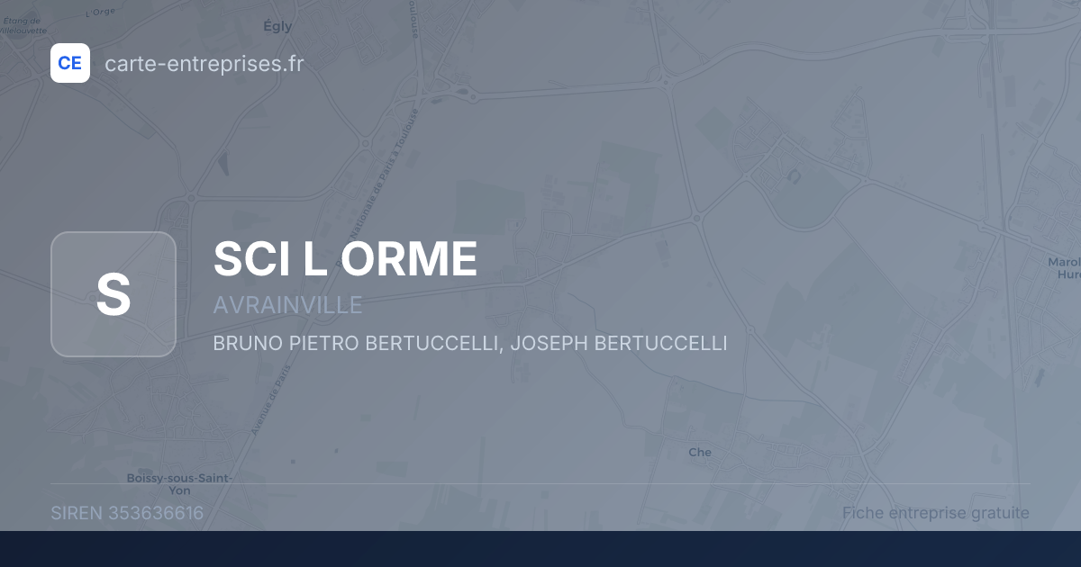 SCI L ORME — 353636616 — fiche entreprise
