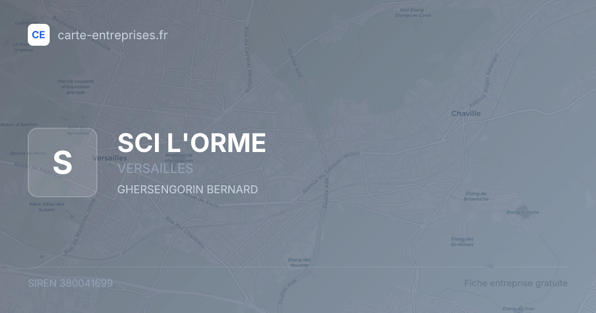 SCI L'ORME — 380041699 — fiche entreprise