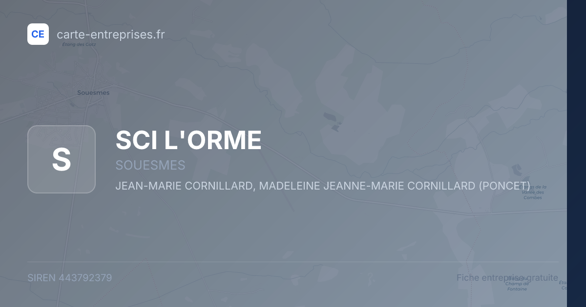 SCI L'ORME — 443792379 — fiche entreprise