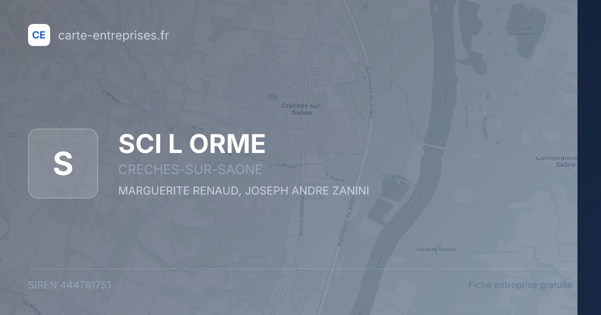 SCI L ORME — 444781751 — fiche entreprise