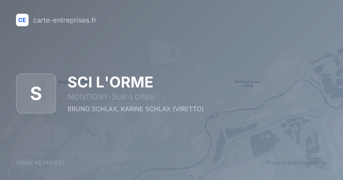 SCI L'ORME — 482451937 — fiche entreprise