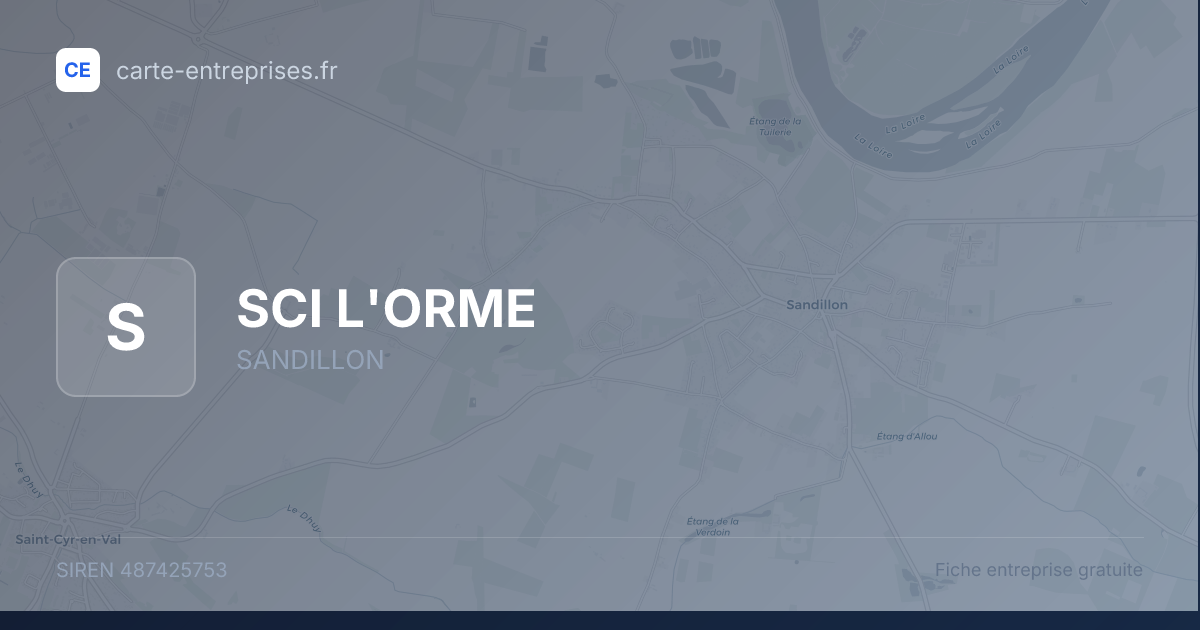 SCI L'ORME — 487425753 — fiche entreprise