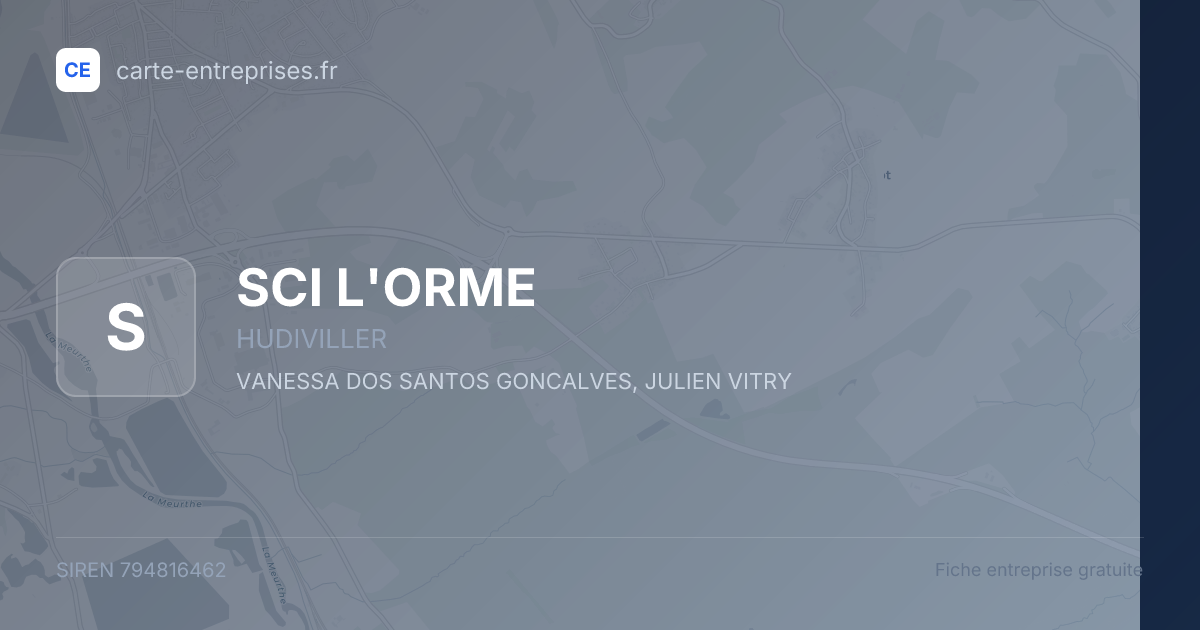 SCI L'ORME — 794816462 — fiche entreprise