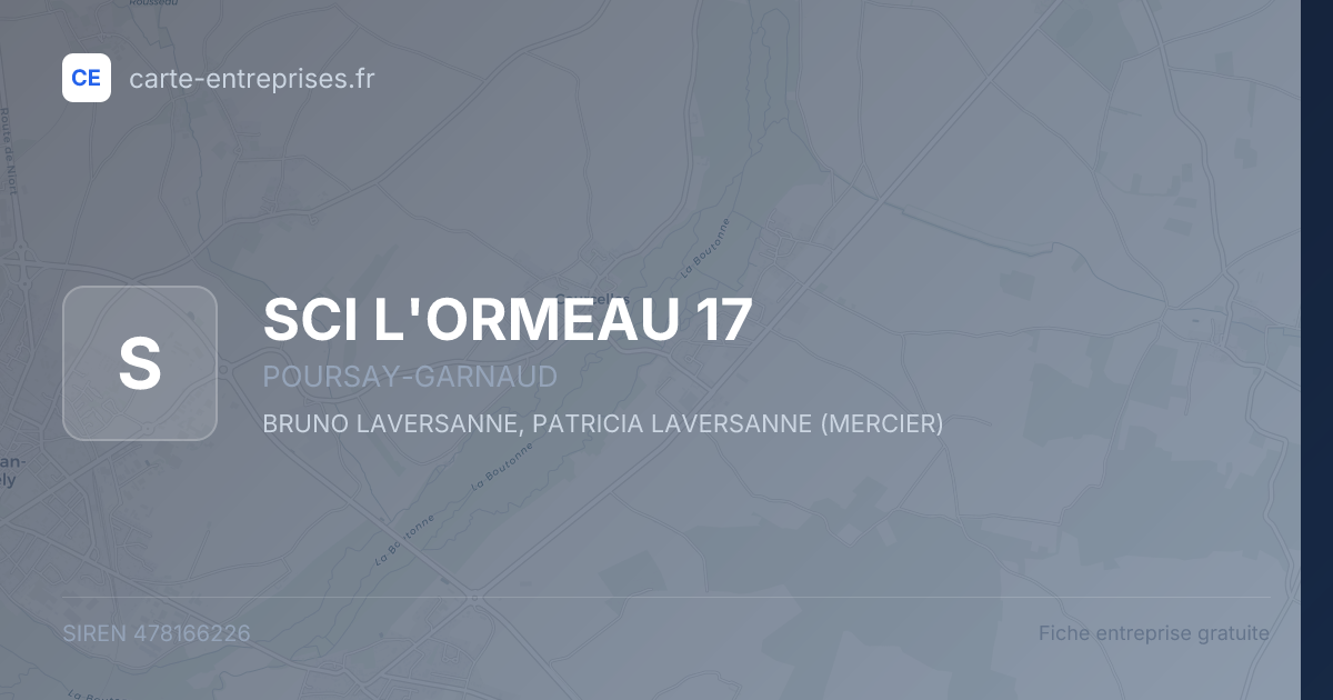 SCI L'ORMEAU 17 — 478166226 — fiche entreprise